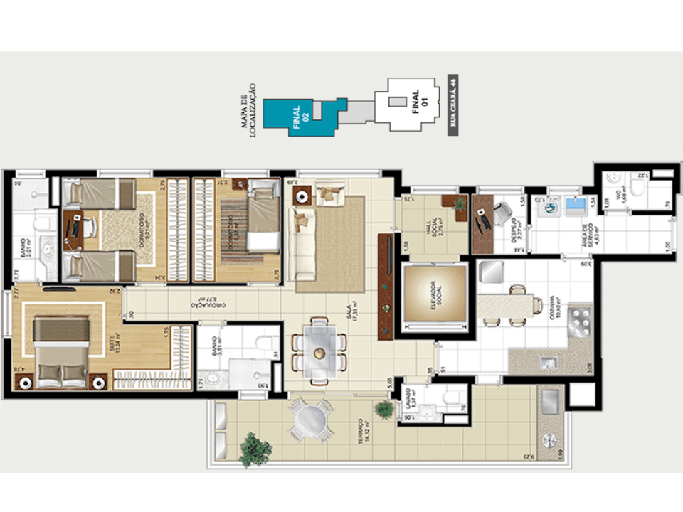 Residencial Crystallus, 1 a 3 dormitórios - Apartamento em Santos