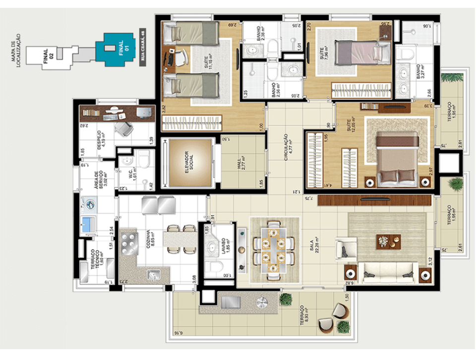 Residencial Crystallus, 1 a 3 dormitórios - Apartamento em Santos